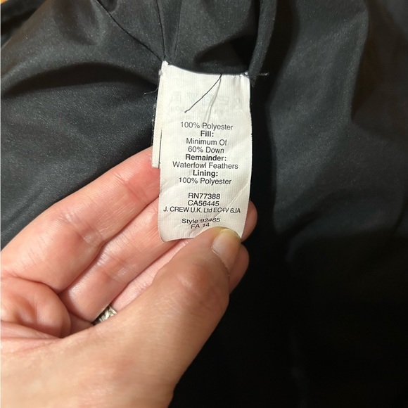 J Crew Factory Excursion Black Quilted Down Puffer Vest Womens XS - Picture 6 of 7